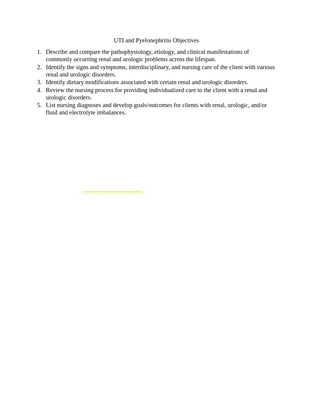 UTI and Pyelonephritis Objectives.docx_dwufwpdgdzn_page1