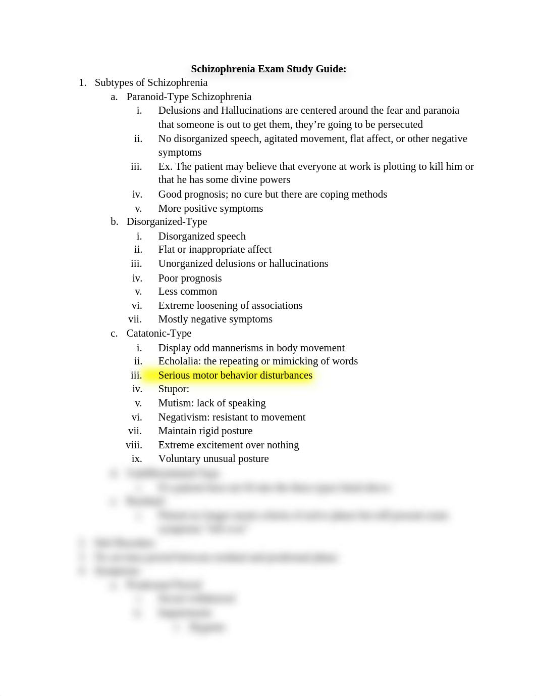 Schizophrenia Exam Study Guide:_dwuyt9y0ts9_page1