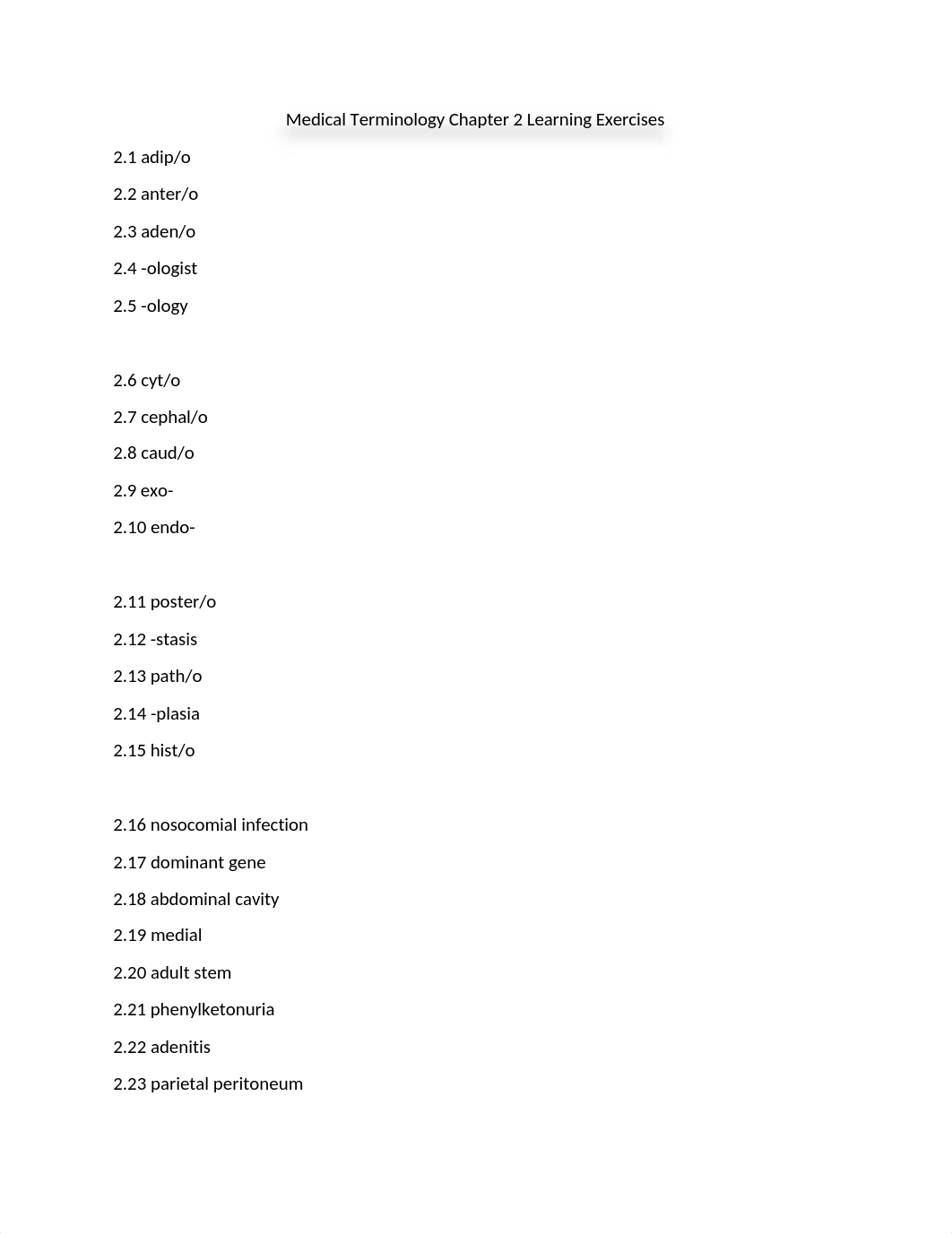 Medical Terminology Chapter 2 Learning Exercises.docx_dwvcs4to29q_page1