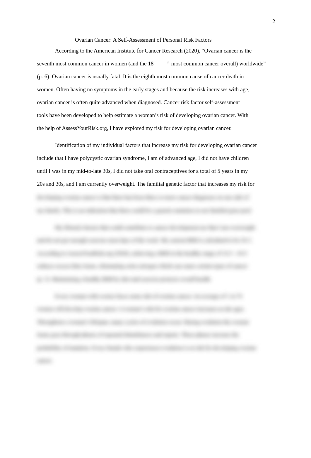 NUR309 Ovarian Cancer Risk Factor Self-Assessment.docx_dwvjwbt9dml_page2