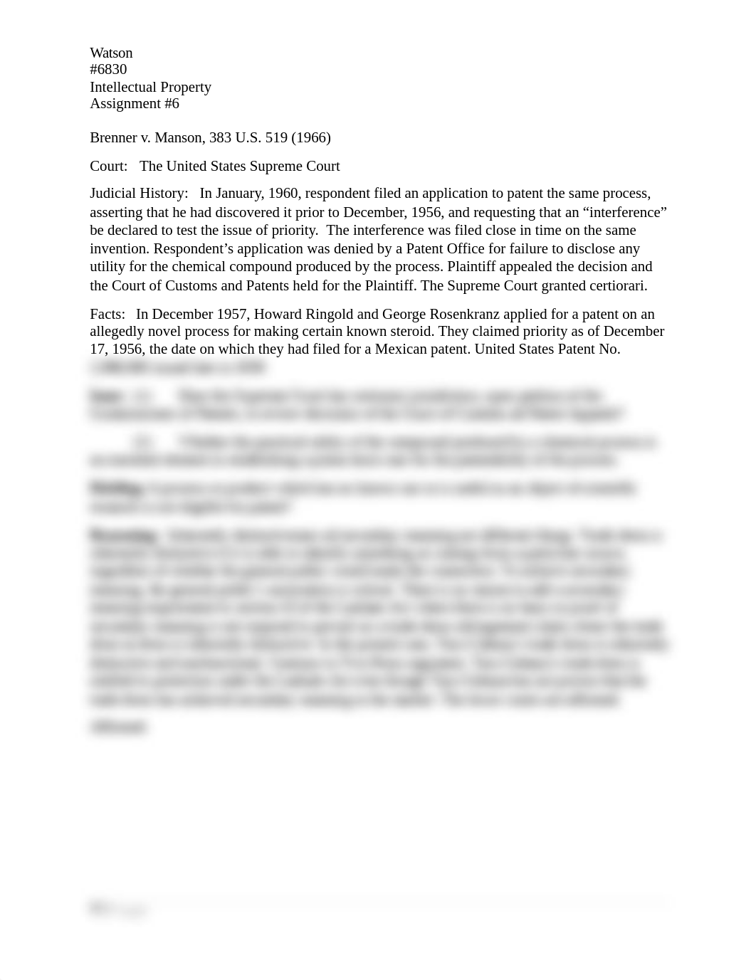 Intellectual Property, Writing Assignment #4, Watson, #6830.docx_dwvp53od61s_page1