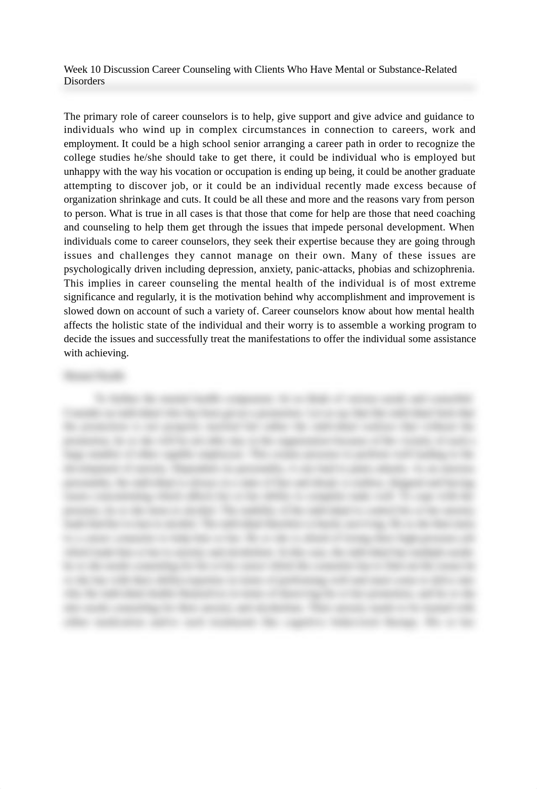 Week 10 Discussion Career Counseling with Clients Who Have Mental or Substance.doc_dww4pfzz8t9_page1