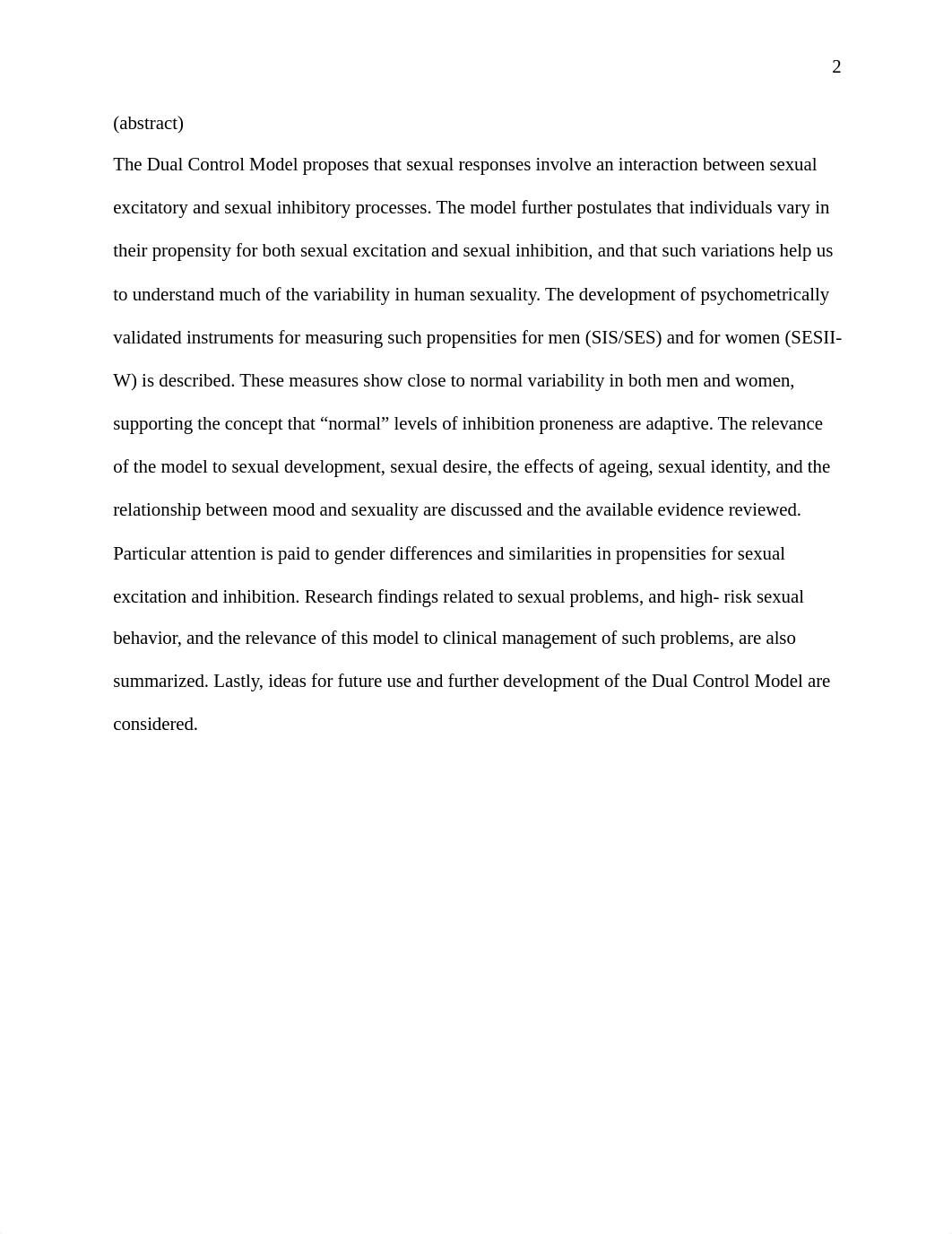 The Dual Control Model: Current Status and Future Directions
John Banc_dww6r9woc60_page2