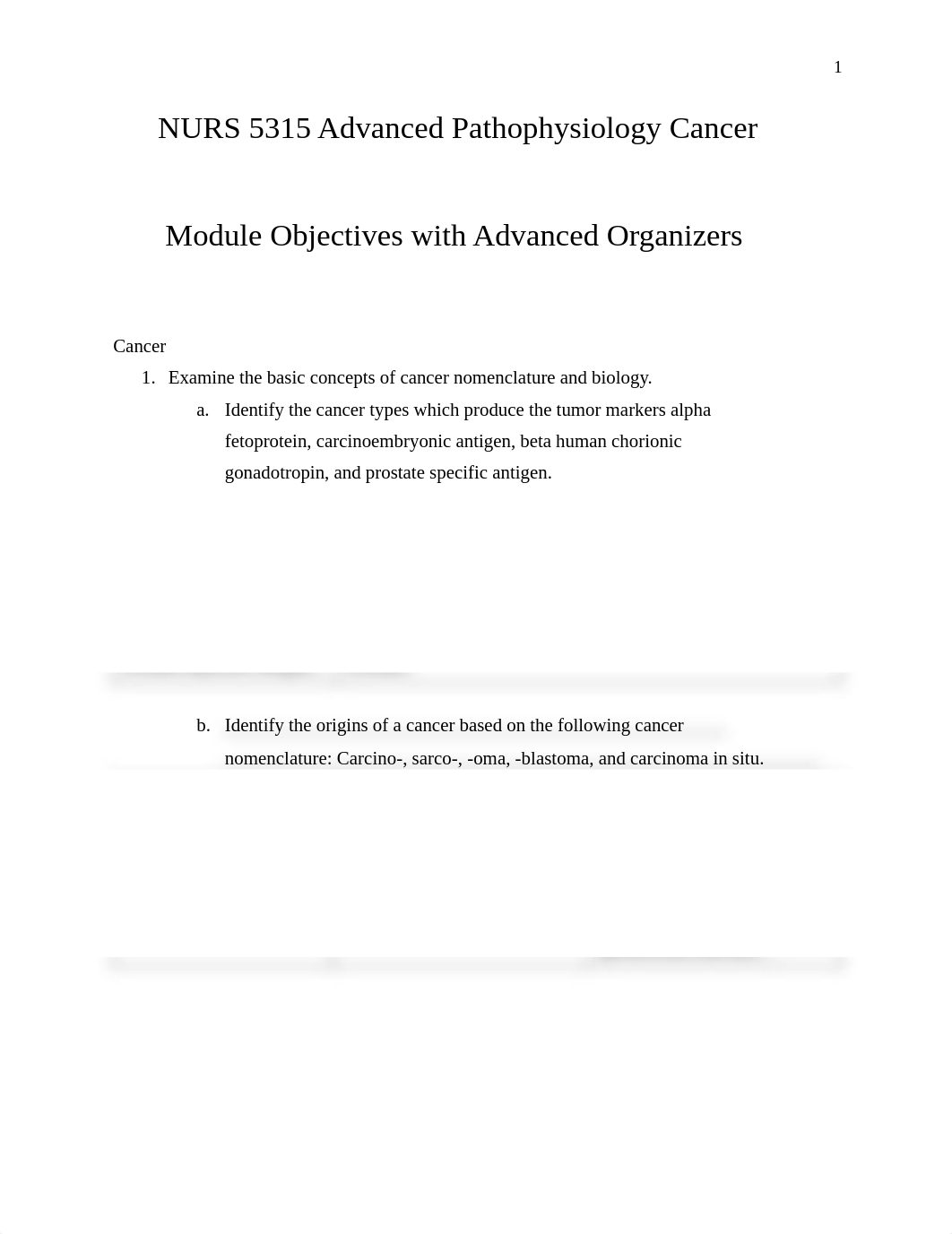 NURS 5315 Advanced Pathophysiology Cancer - University of Texas,Arlington.pdf_dwwkdte69ie_page1