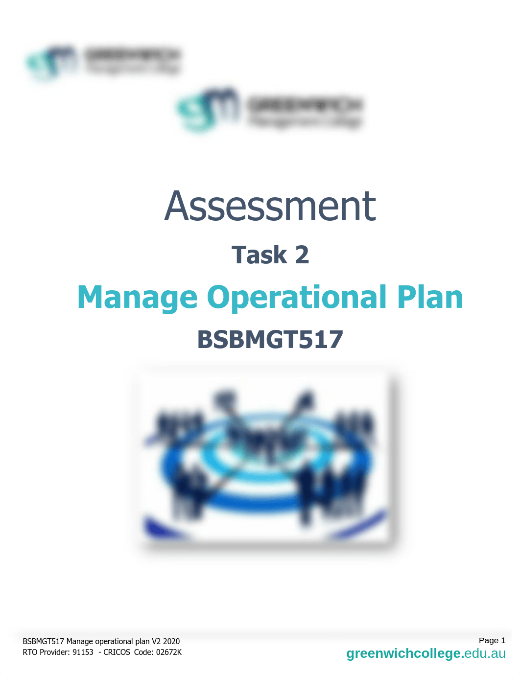 BSBMGT517 Manage operational plan - Assessment Task 2.pdf_dwwtbdtckz0_page1