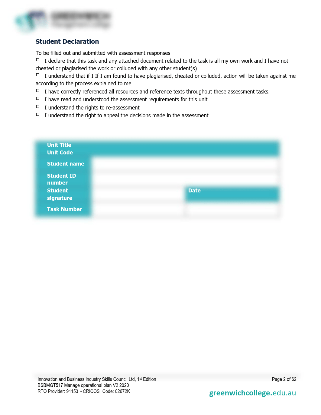 BSBMGT517 Manage operational plan - Assessment Task 2.pdf_dwwtbdtckz0_page2