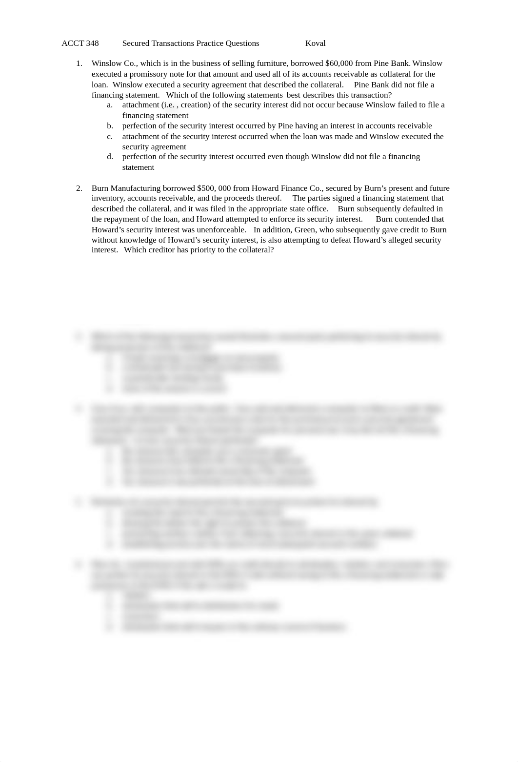 Practice Questions - Secured Transactions.doc_dwwzcxaclcv_page1