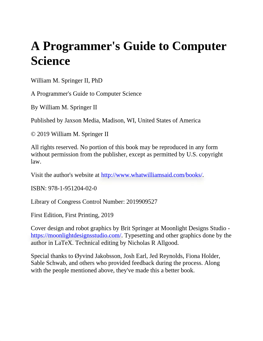 William M. Springer II - A Programmer's Guide to Computer Science_ A virtual degree for the self-tau_dwx5d0v68l9_page2