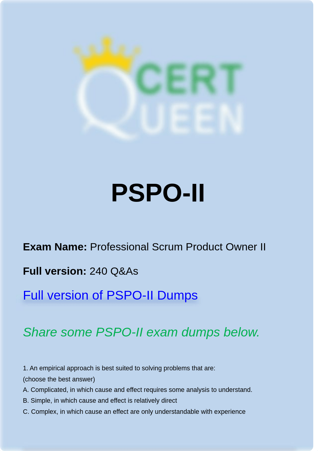 Professional Scrum Product Owner II PSPO-II exam dumps.pdf_dwxqyv0fa8a_page1