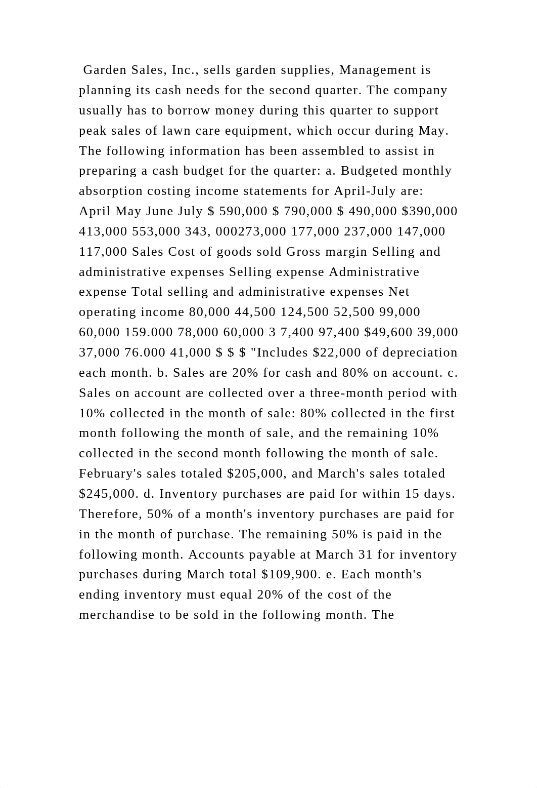 Garden Sales, Inc., sells garden supplies, Management is planning its.docx_dwxzt008h4x_page2