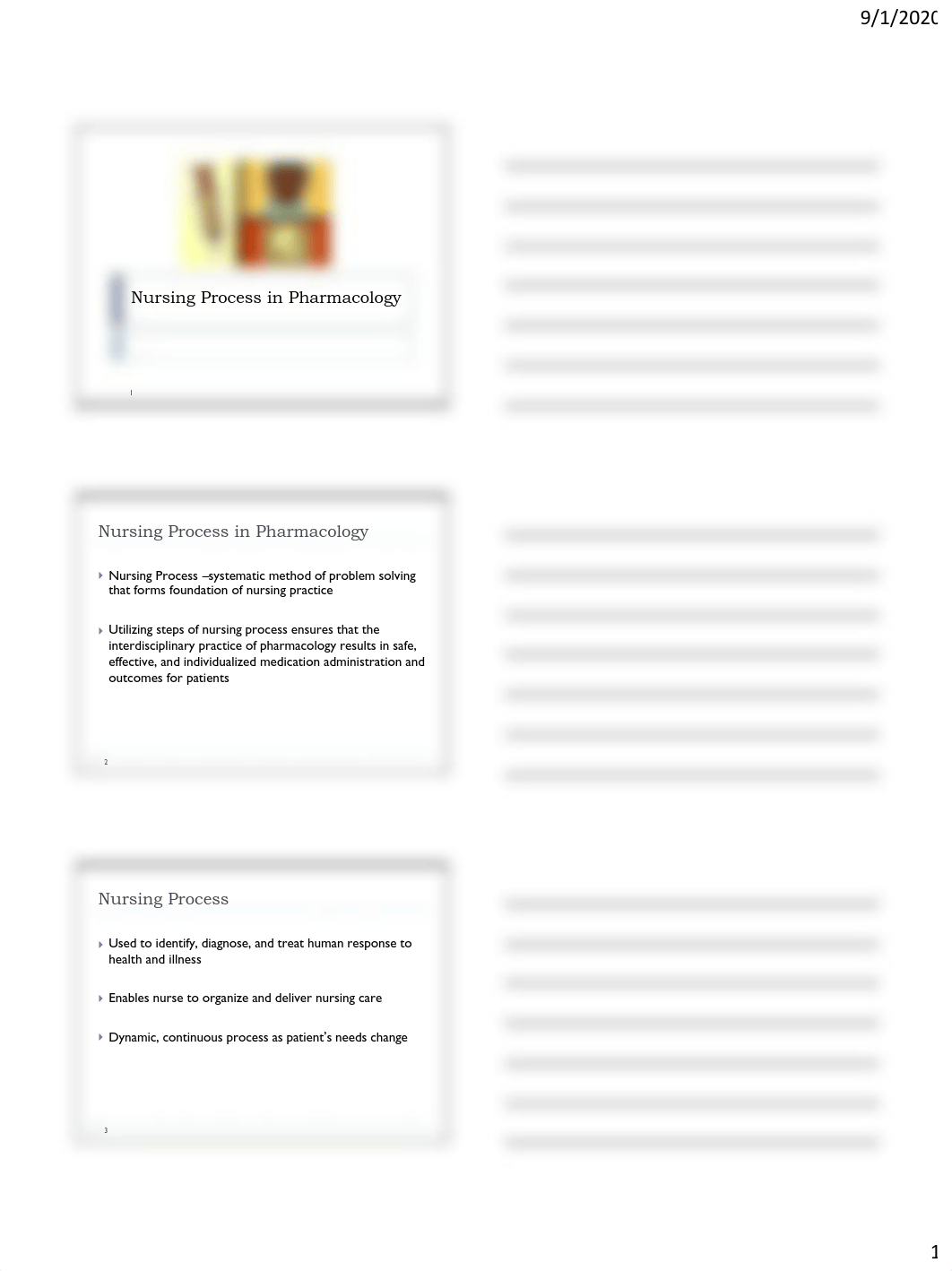 Week 2 Nursing Process in Pharmacology Lecture .pdf_dwya60hp5lm_page1