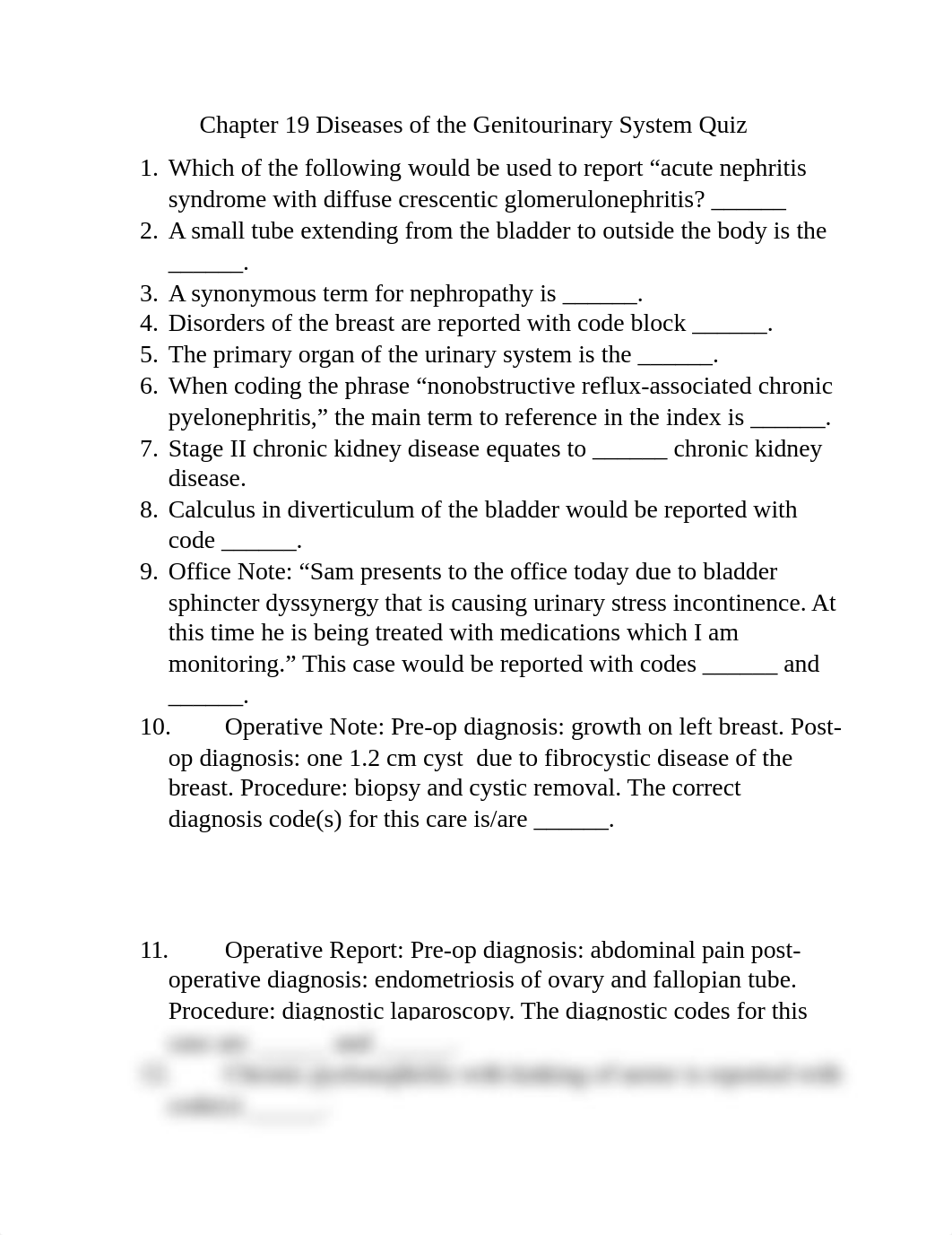 Week 2 Chapter 19 Diseases of the Genitourinary System Quiz.docx_dwye5xcep6r_page1