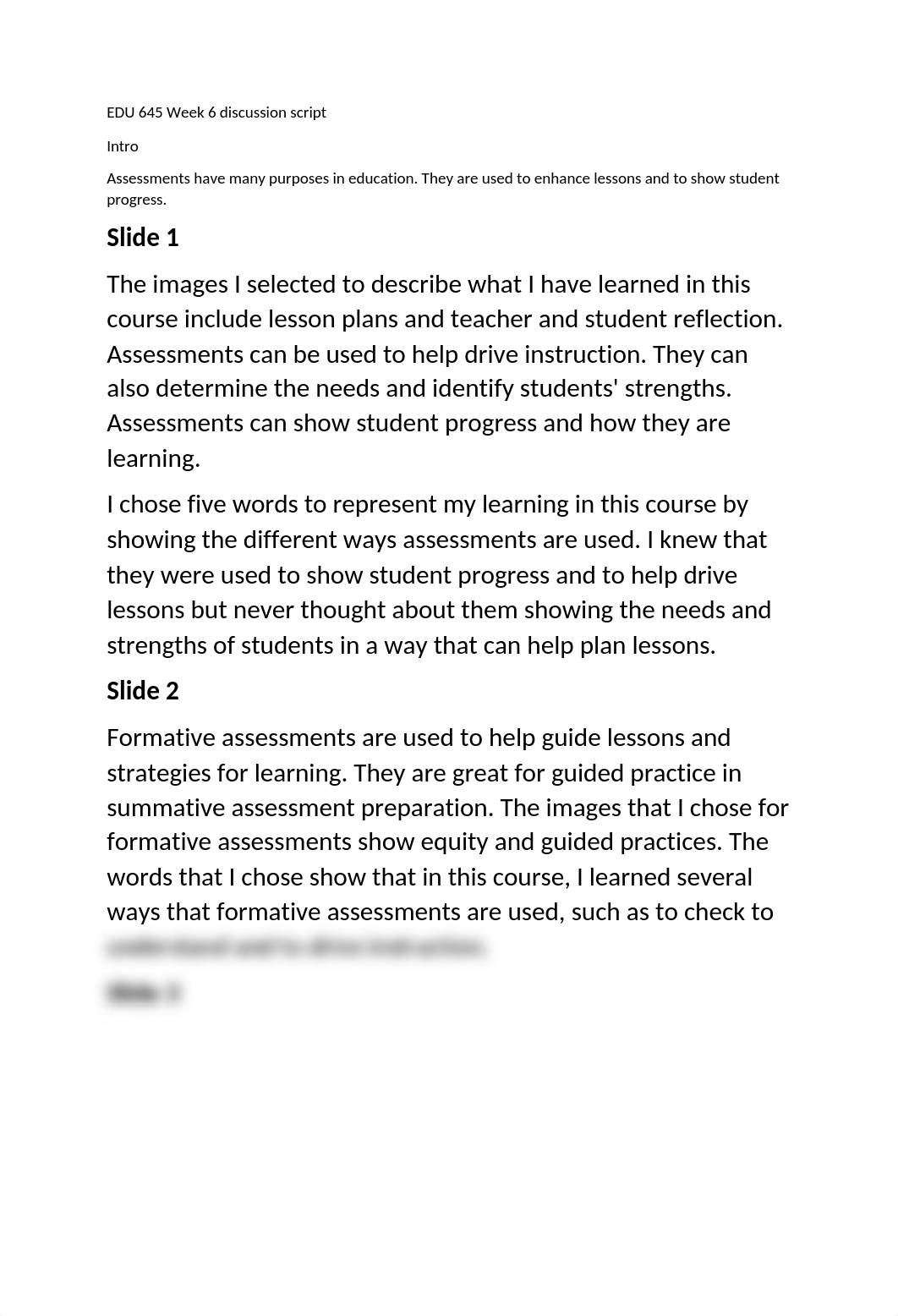 EDU 645 Week 6 discussion script.docx_dwyqs4y13kn_page1