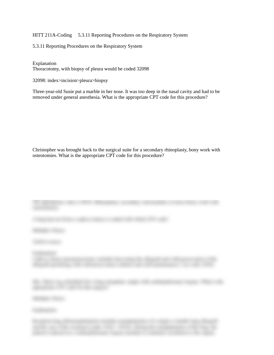 HITT 211A-Coding ? 5.3.11 Reporting Procedures on the Respiratory System.docx_dwyvxw5rjhd_page1