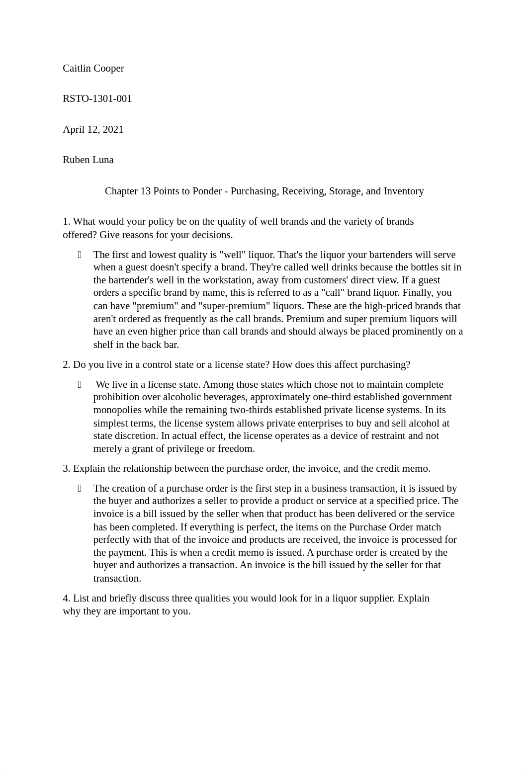 ccooper- Chapter 13 Points to Ponder__ Purchasing, Storage, and Inventory RSTO (1).docx_dwzctnlsaxb_page1