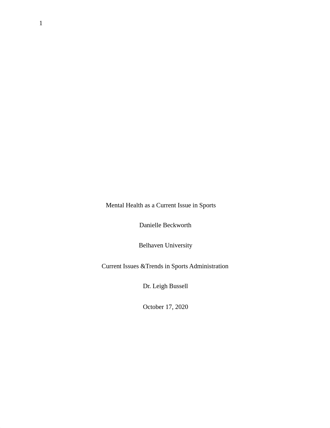 Mental health issue in Sports Unit ONE WRITING MSA 608.docx_dwzd9i4cvm6_page1