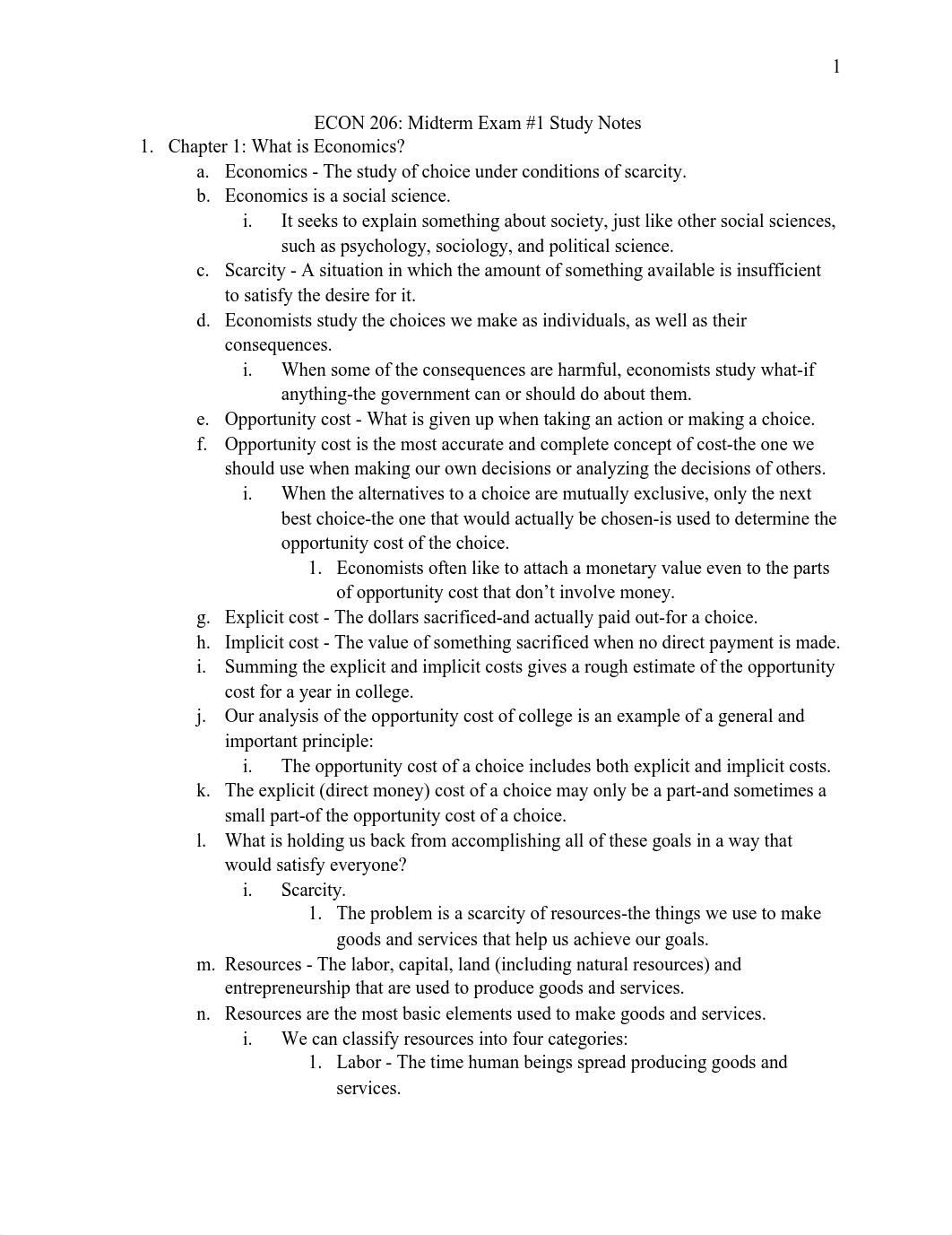 ECON206 Exam #1 Study.pdf_dwzjnm0jz5p_page1