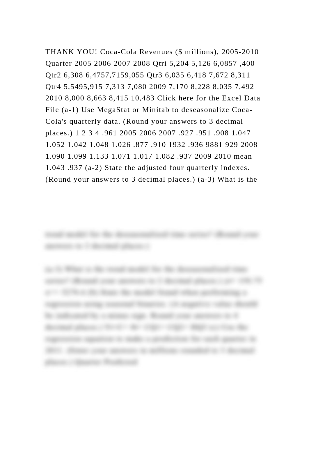 THANK YOU! Coca-Cola Revenues ($ millions), 2005-2010 Quarter 2005 2.docx_dwznp7zvdex_page2