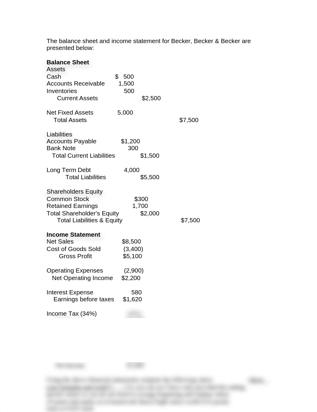 The balance sheet and income statement for Becker_dwzweoqokq2_page1