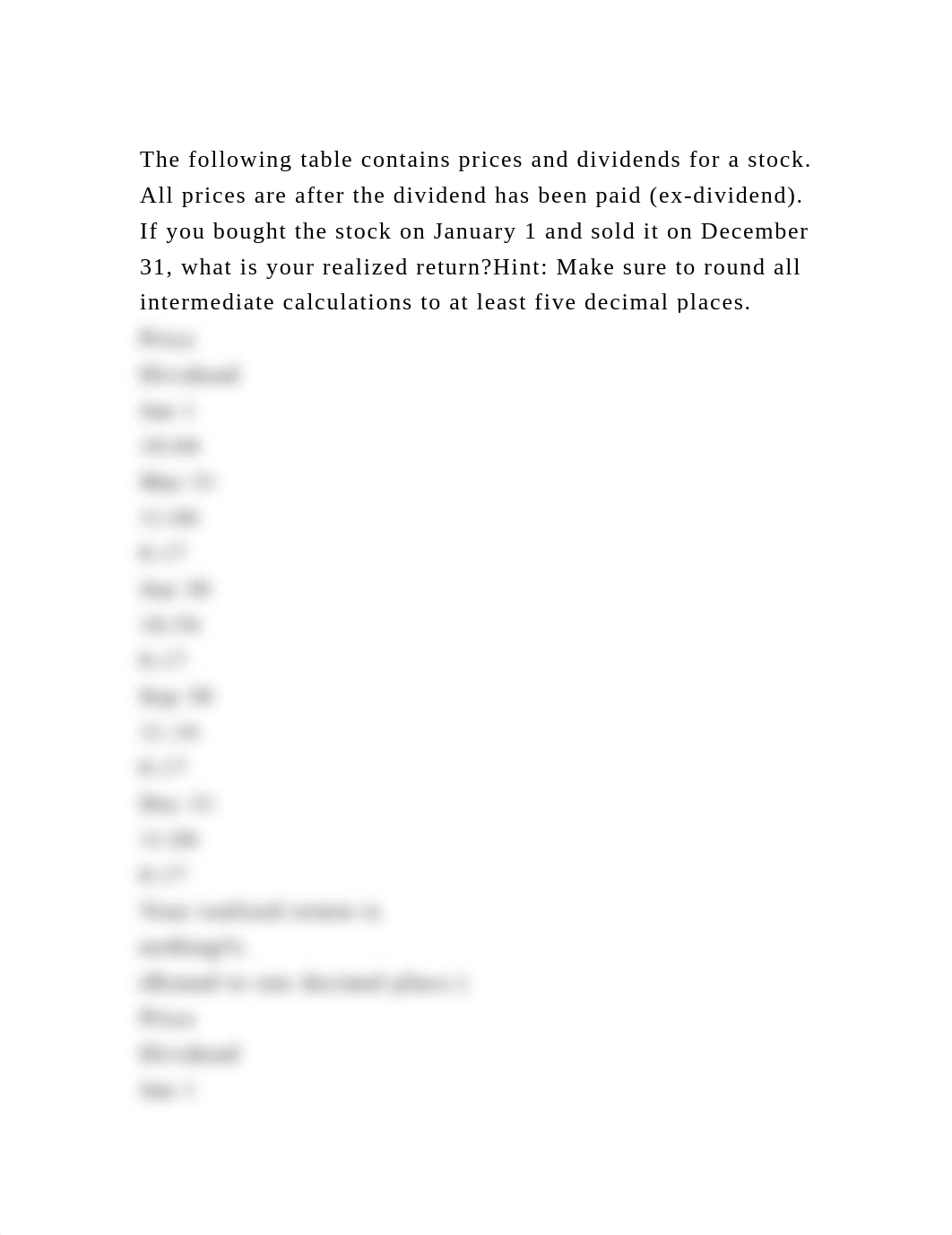 The following table contains prices and dividends for a stock. All p.docx_dwzwfz3evuu_page2
