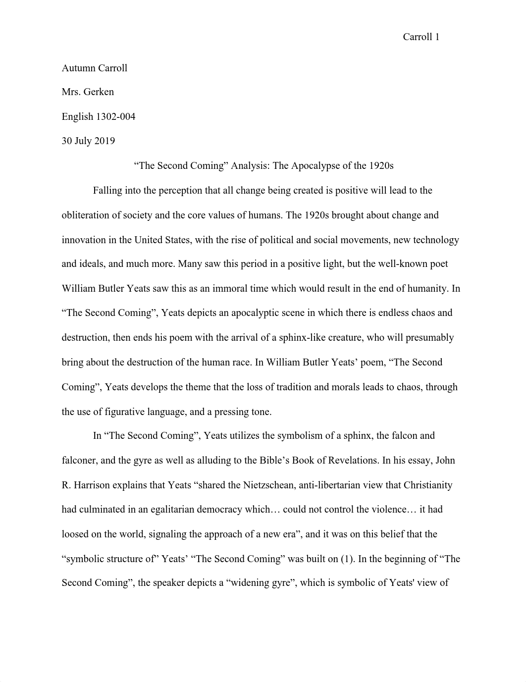 WBY Final Essay (1).pdf_dwzxyodn0zl_page1