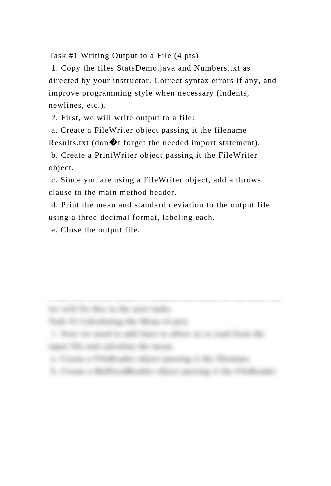 Task #1 Writing Output to a File (4 pts) 1. Copy the files StatsDe.docx_dx0acqkte9v_page2