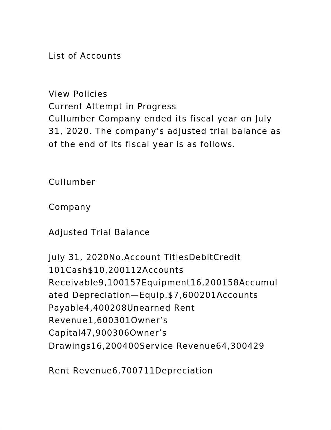 Carla Vista Company had the following adjusted trial balance.C.docx_dx0uan441pu_page4