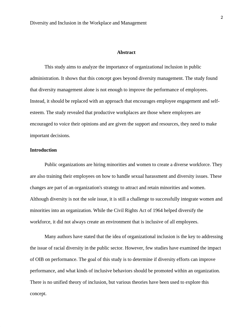 Diversity and Inclusion in the Workplace and Management.docx_dx0xpqh437b_page2