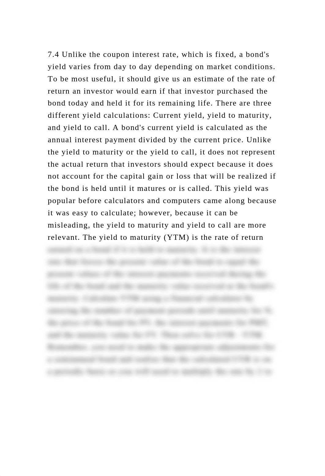 7.4 Unlike the coupon interest rate, which is fixed, a bonds yield .docx_dx197s18yw3_page2