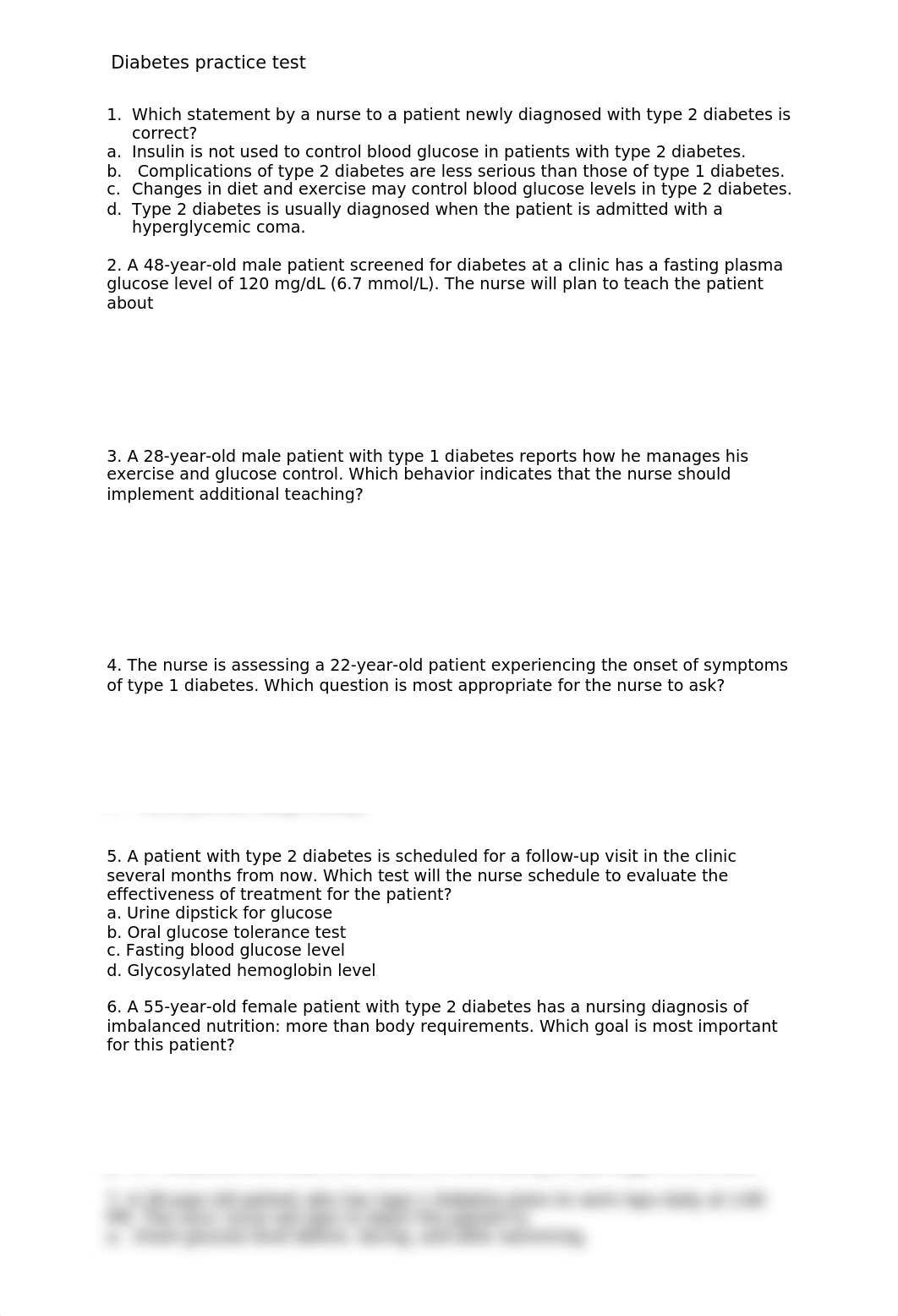 Diabetes practice test .docx_dx1hm1ug07j_page1