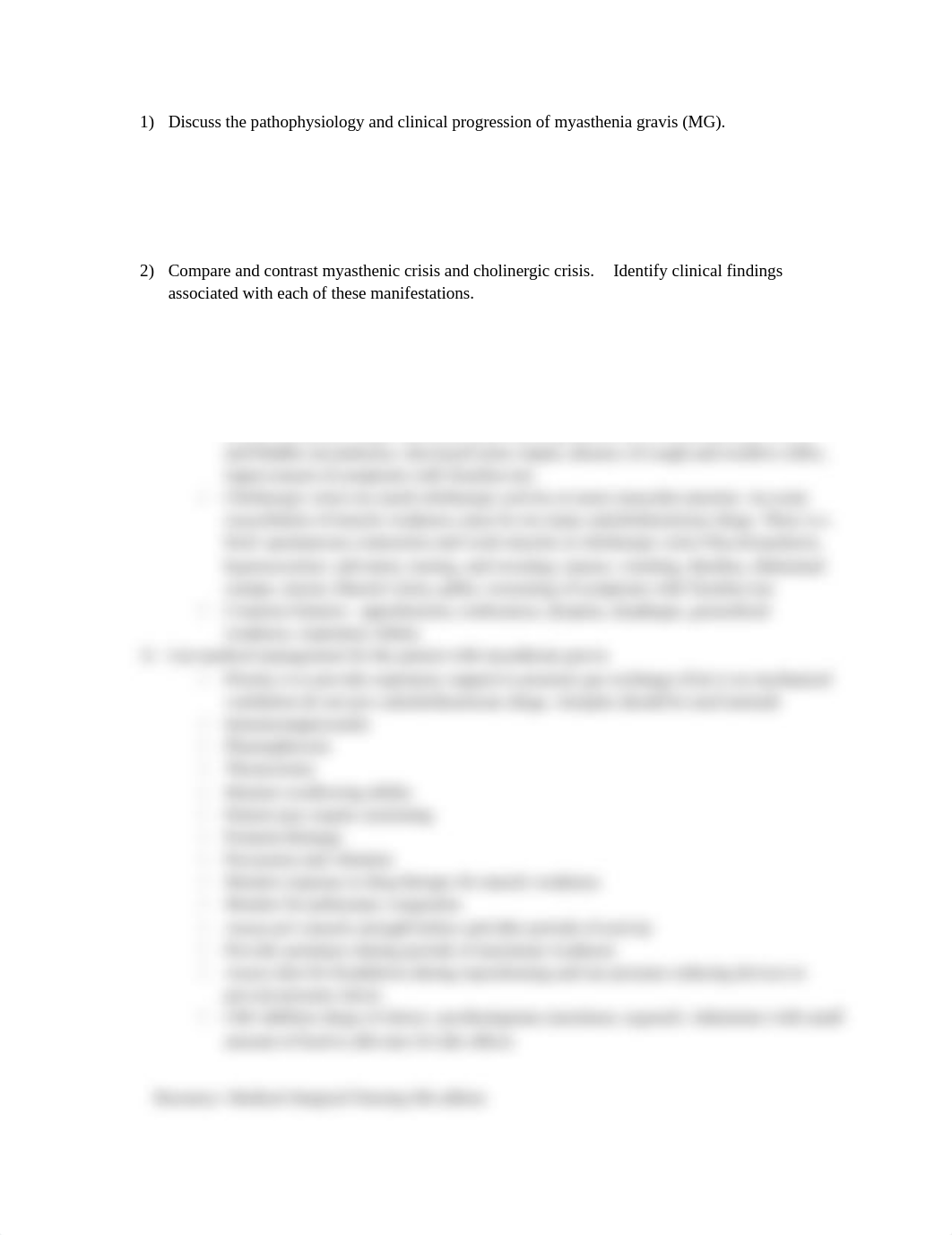 Discuss the pathophysiology and clinical progression of myasthenia gravis.docx_dx25m9jmk2c_page1