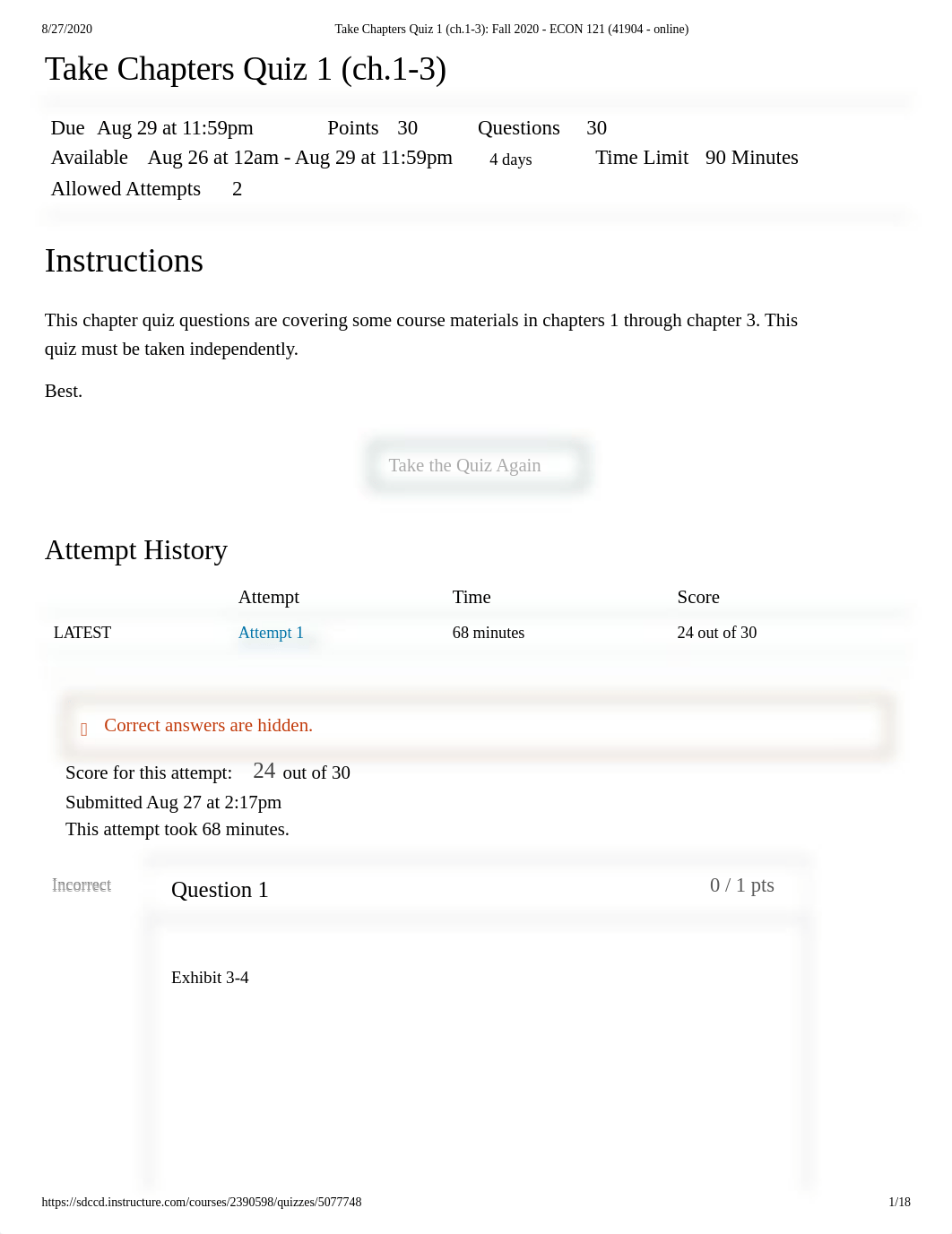Take Chapters Quiz 1 (ch.1-3)_ Fall 2020 - ECON 121 (41904 - online).pdf_dx2qs2ytwdq_page1