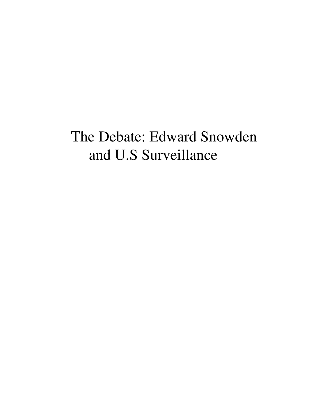 Essay - "The Debate: Edward Snowden and U.S Surveillance"_dx2vsrzrq6s_page1