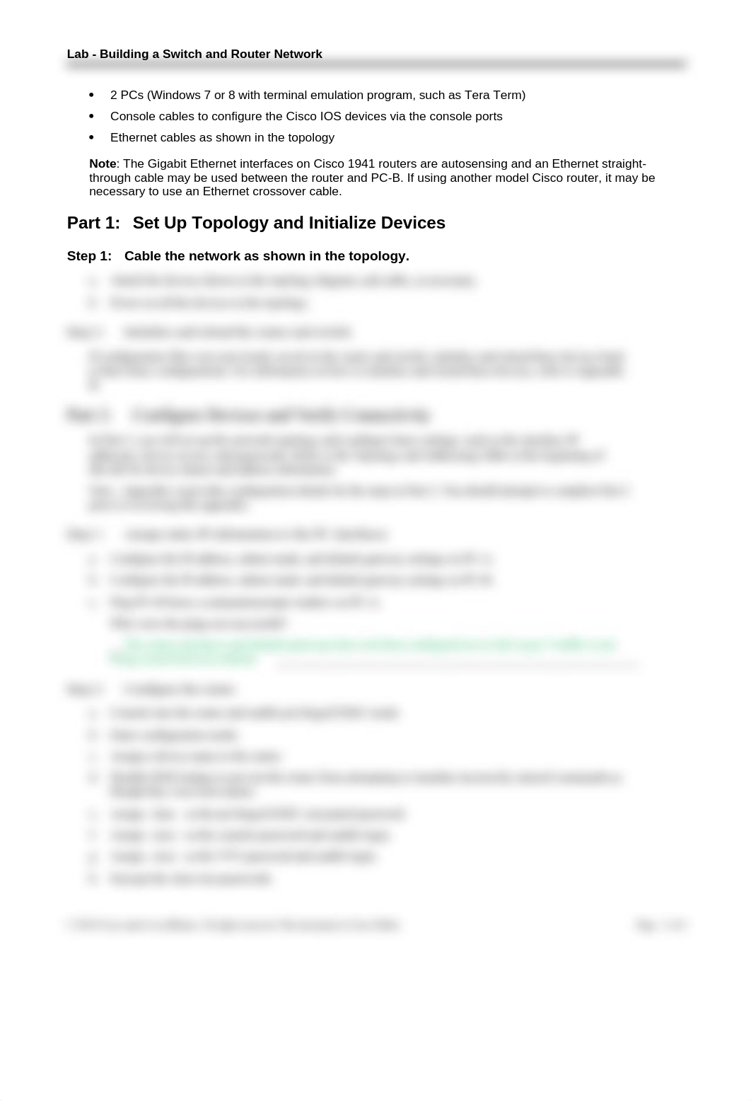 6.5.1.2 Lab - Building a Switch and Router Network Snyder.docx_dx33h5h5spe_page2