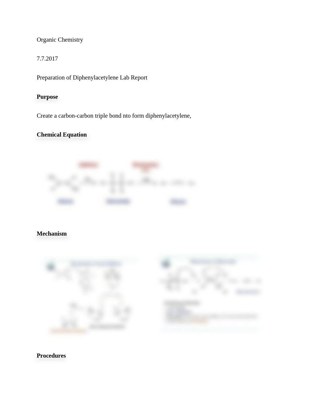 Preparation of Diphenylacetylene Lab Report.docx_dx3btat7pxd_page1