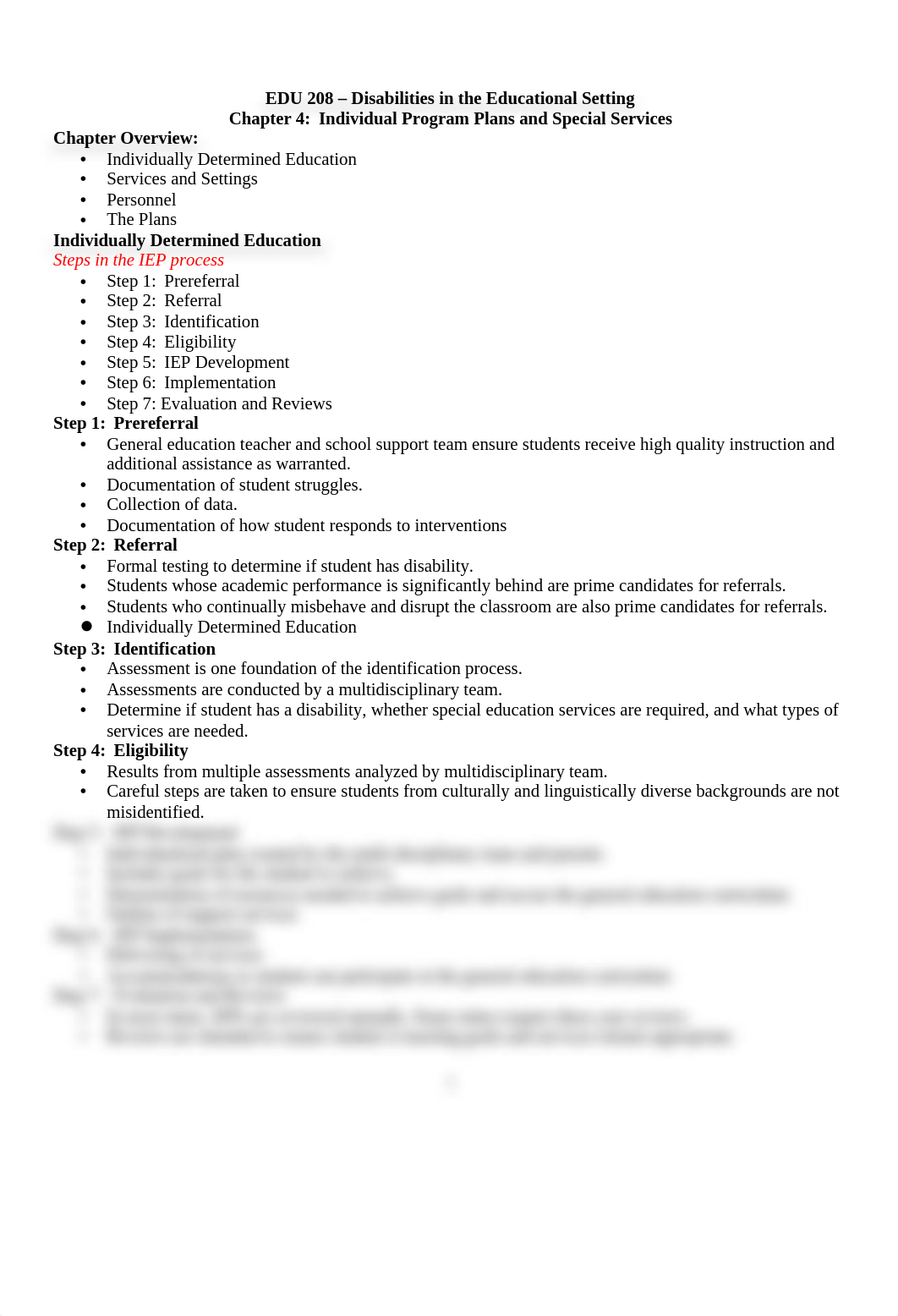 EDU 208 Ch. 4 NOTES Individual Program Plan and Special Services_dx3en11o7zu_page1