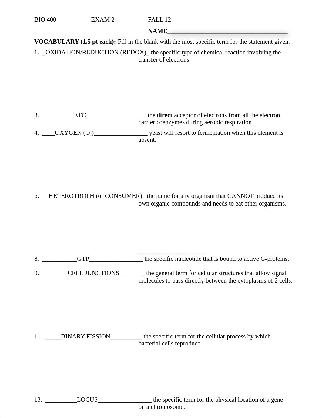 BIO 400 Exam 2 S13 Key_dx3scxrijil_page1