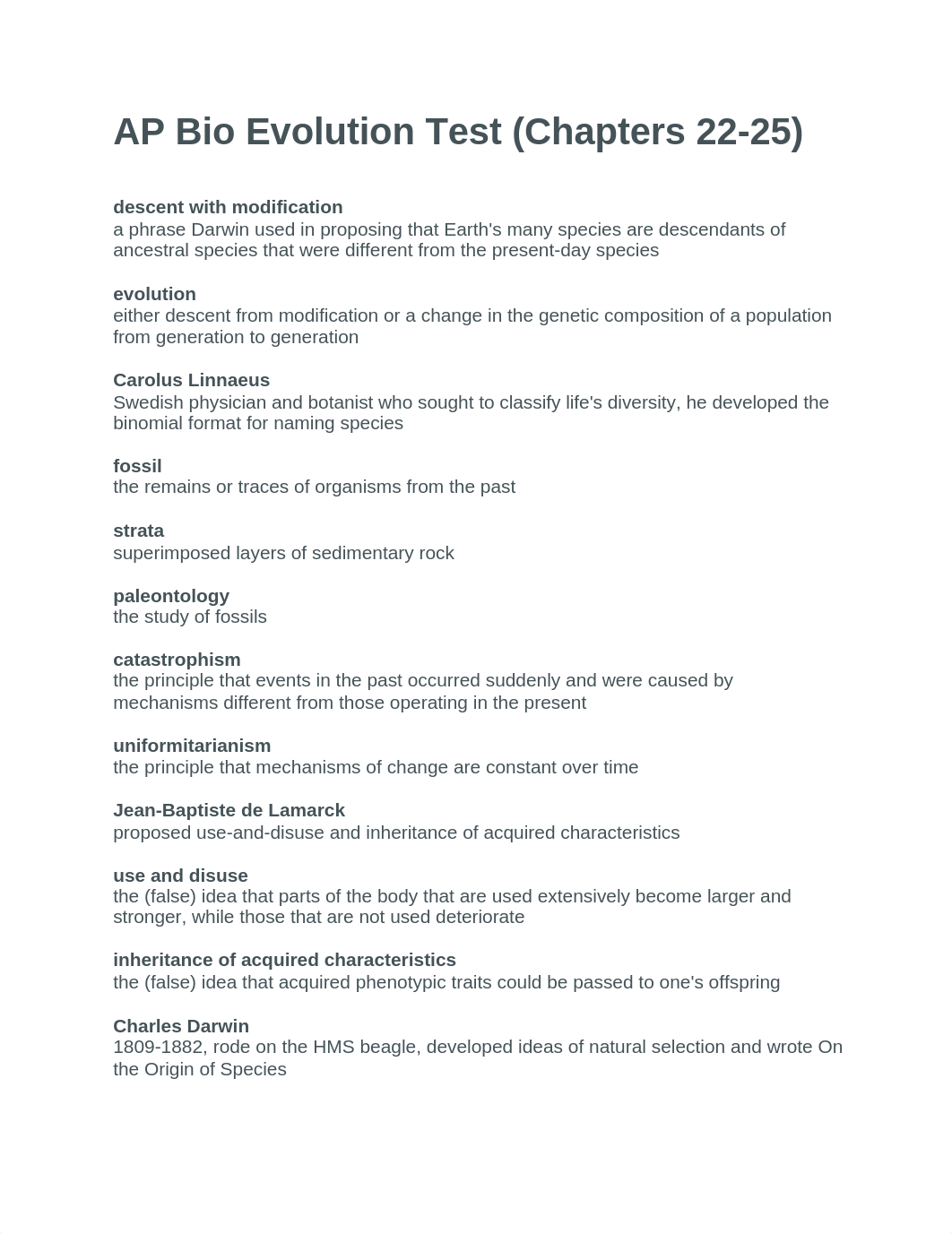 AP Bio Evolution Test (Chapters 22-25).docx_dx571zxnurc_page1