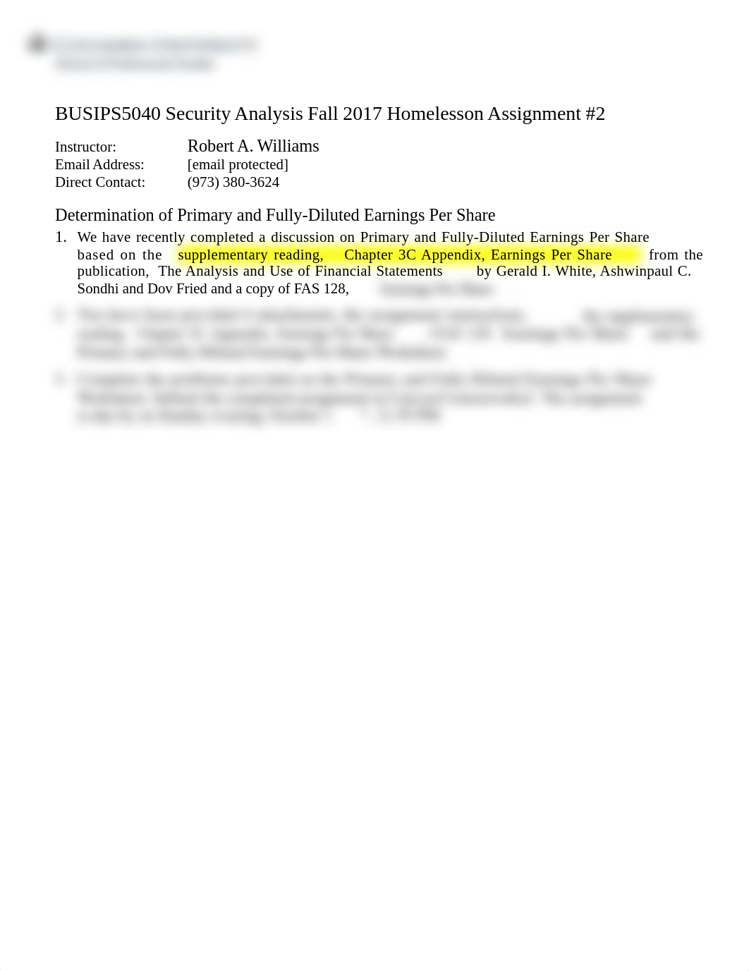 BUSIPS5040_001_2017_3 SECURITY ANALYSIS FALL 2017 WEEKLY HOMELESSON ASSIGNMENT #2 EPS.doc_dx58dv8e2u6_page1