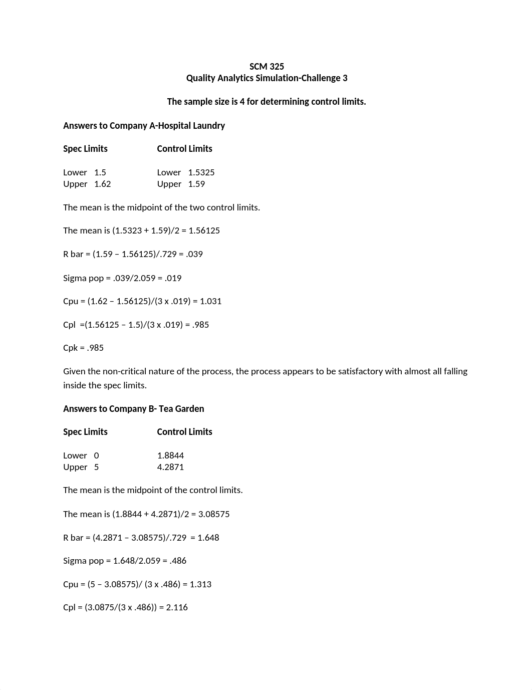 SCM 325 S2018 Quality Analytics Simulation-Challenge 3.docx_dx5o77mrmbz_page1