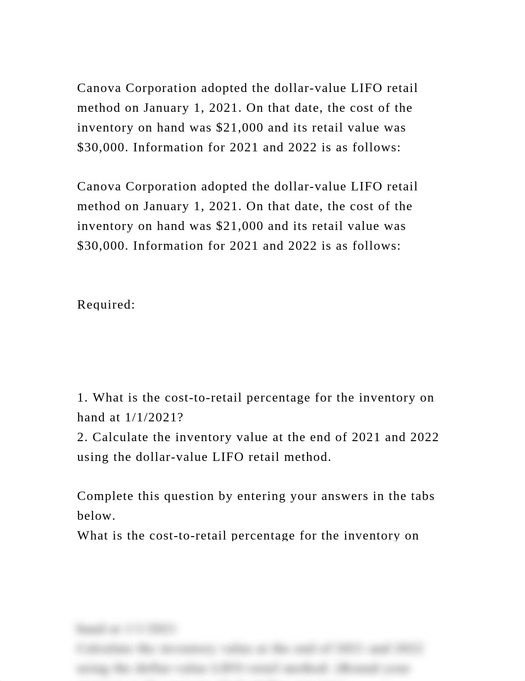 Canova Corporation adopted the dollar-value LIFO retail method on Ja.docx_dx5pu2rk395_page2