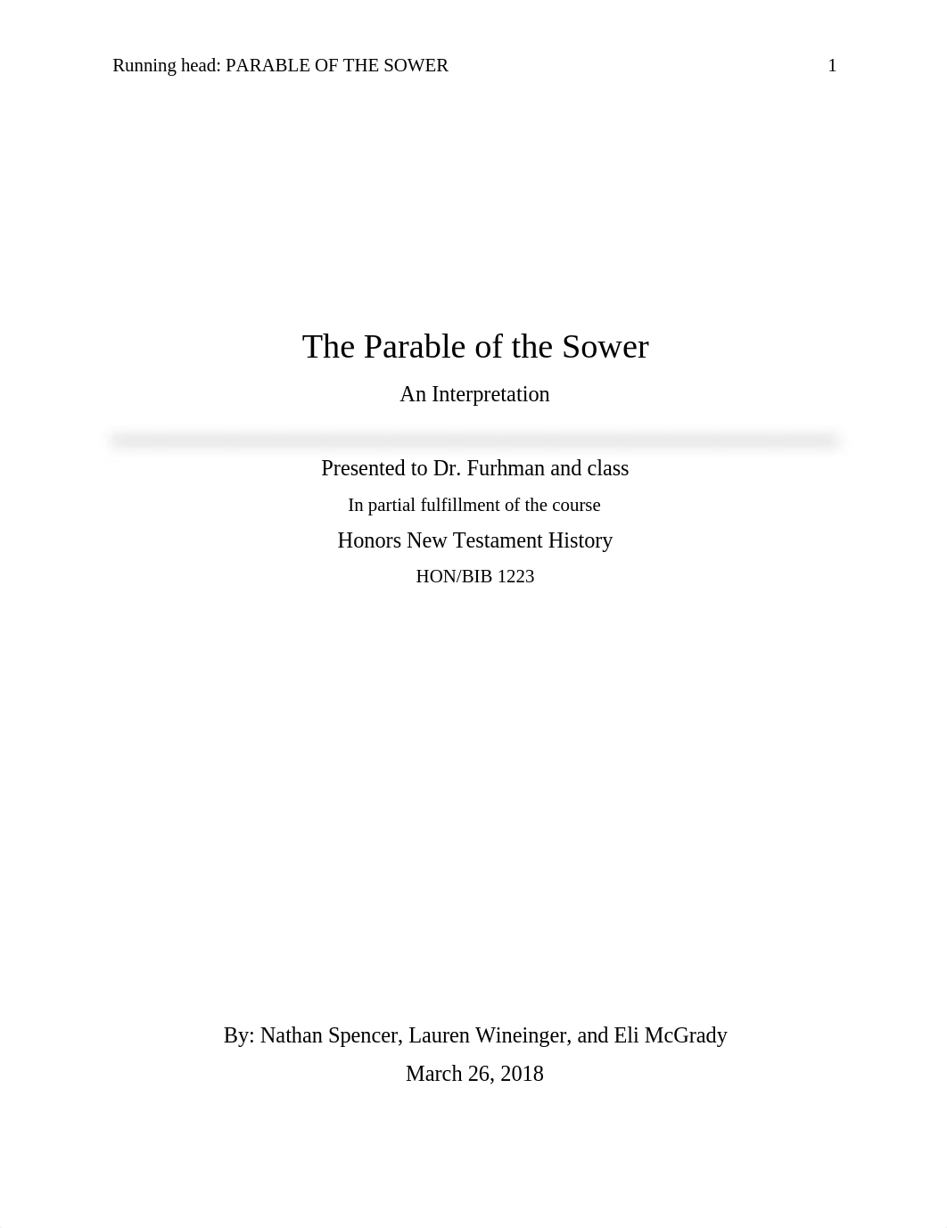 The Parable of the Sower Paper (Spencer, Wineinger, and McGrady).docx_dx5stzu2qk8_page1