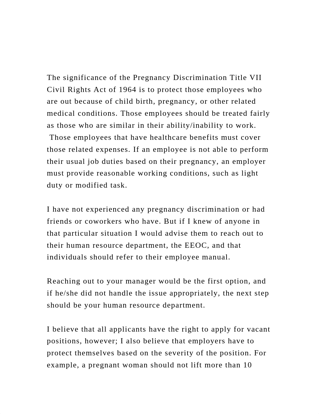 The significance of the Pregnancy Discrimination Title VII Civil.docx_dx61bnga91x_page2