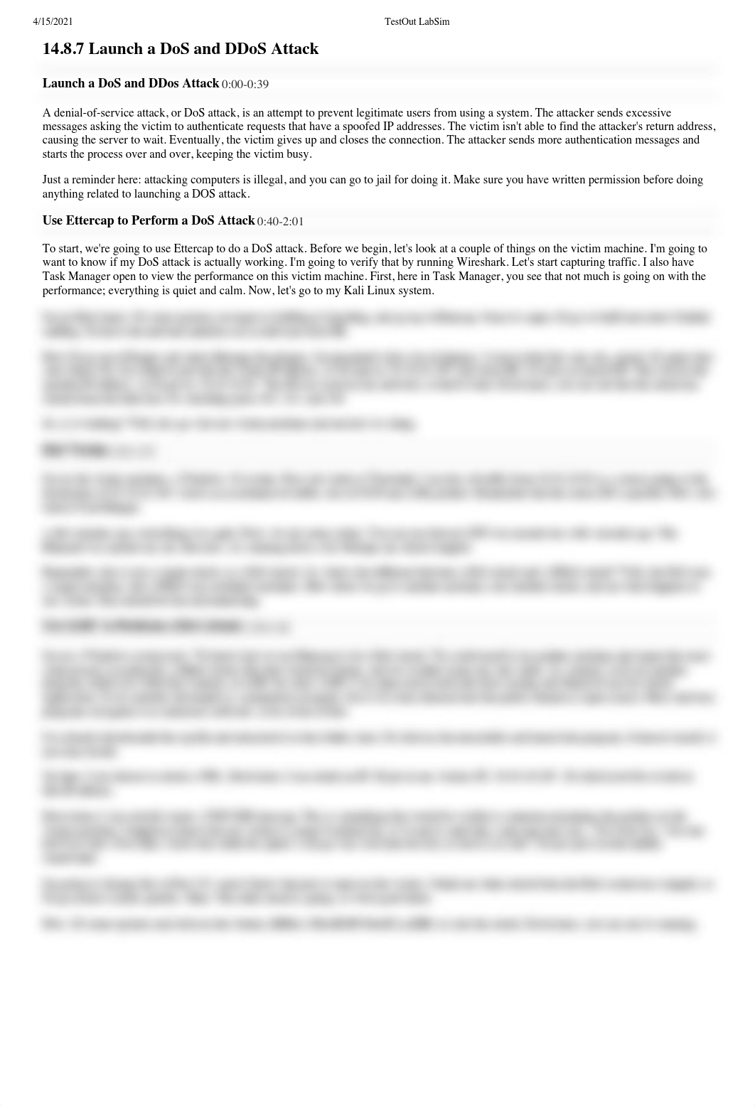 14.8.7 Launch a DoS and DDoS Attack .pdf_dx6dy5ozwbi_page1