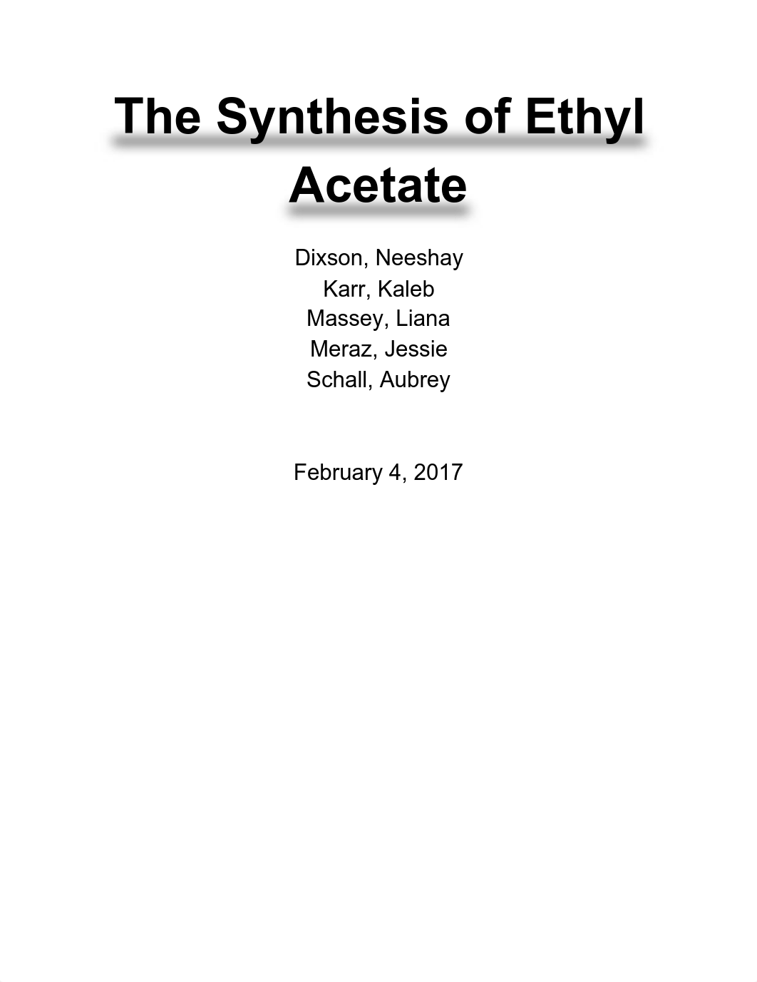 The Synthesis of Ethyl Acetate .pdf_dx6ecaz3bw9_page1