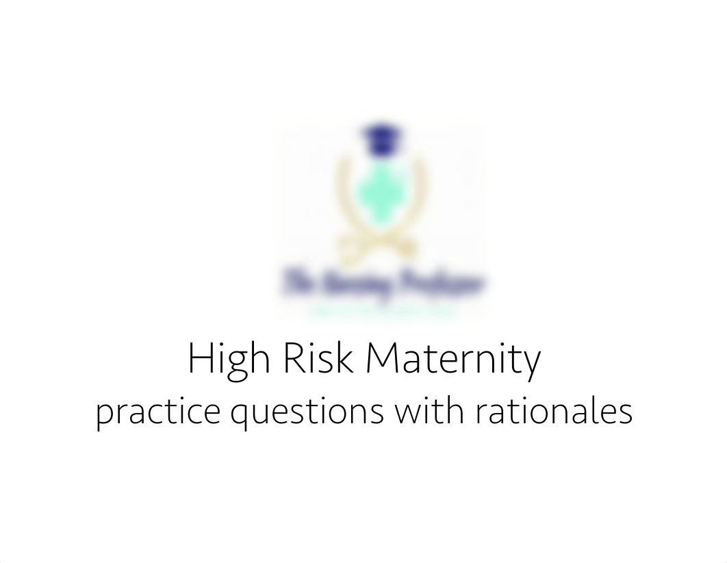 TNP - High Risk Maternity Questions with answers pdf.pdf_dx6md9e0jva_page1