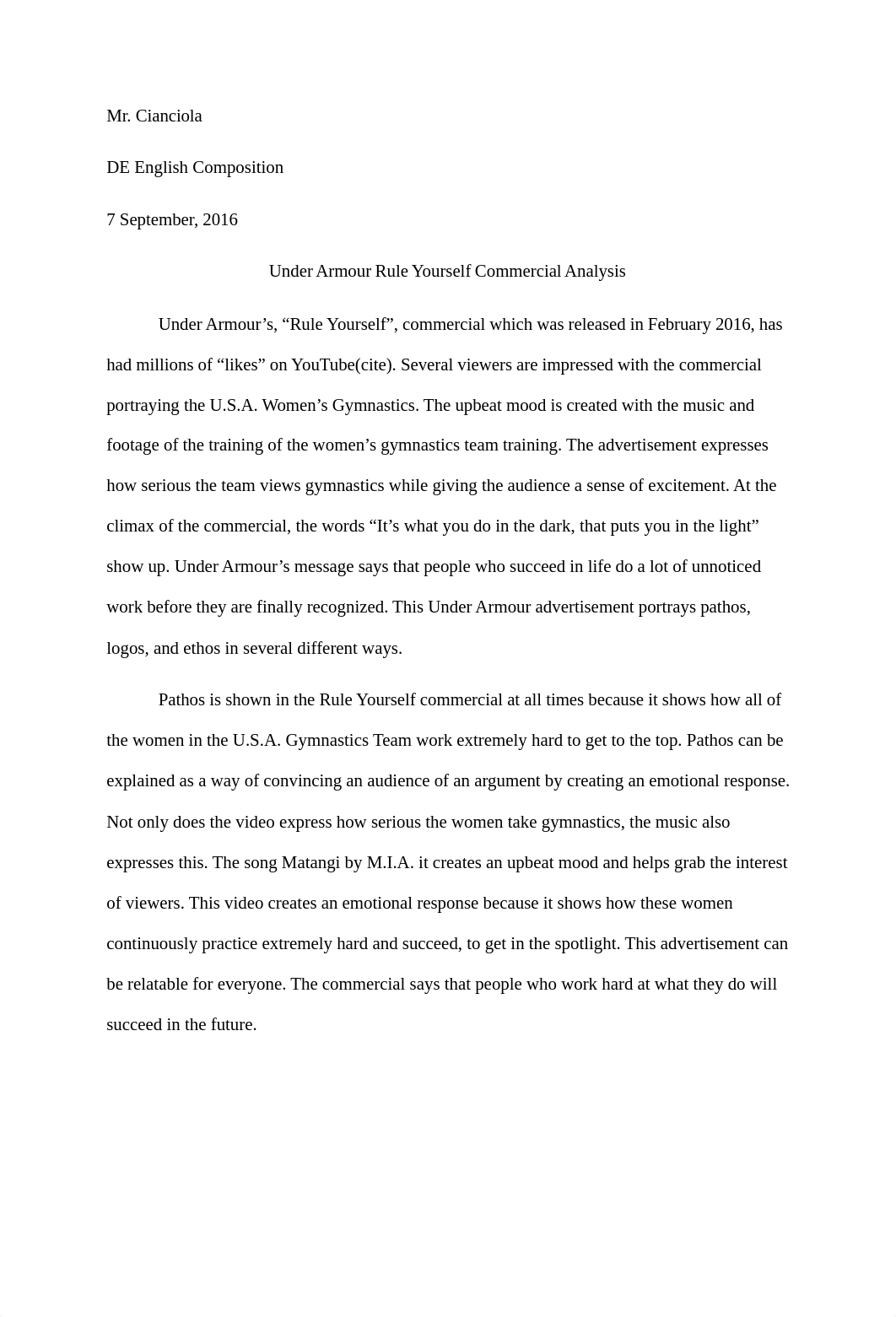 Under Armor Rule Yourself Commercial Analysis Final Draft.odt_dx6newxvuvg_page1