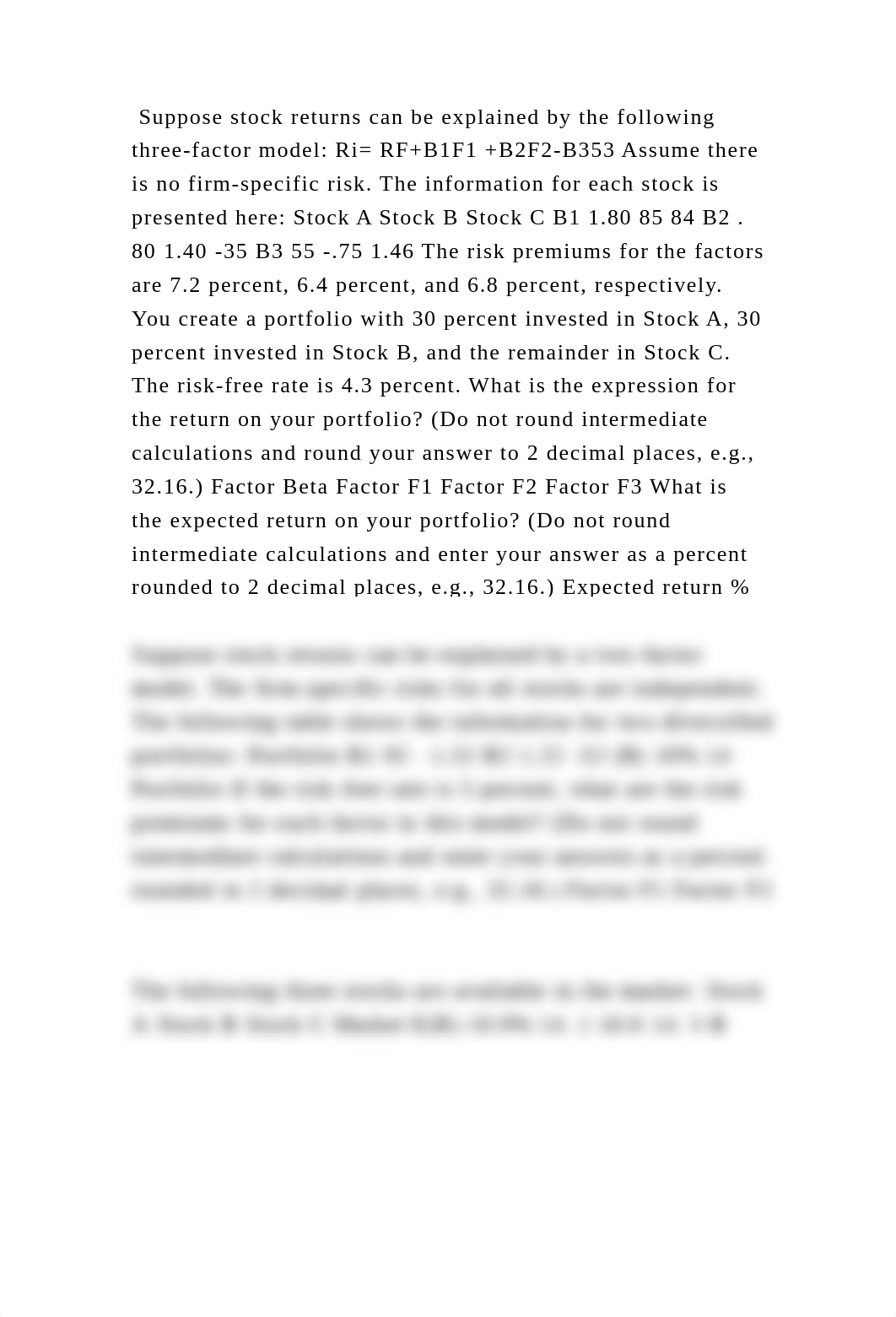 Suppose stock returns can be explained by the following three-factor .docx_dx6v9v9y1fn_page2