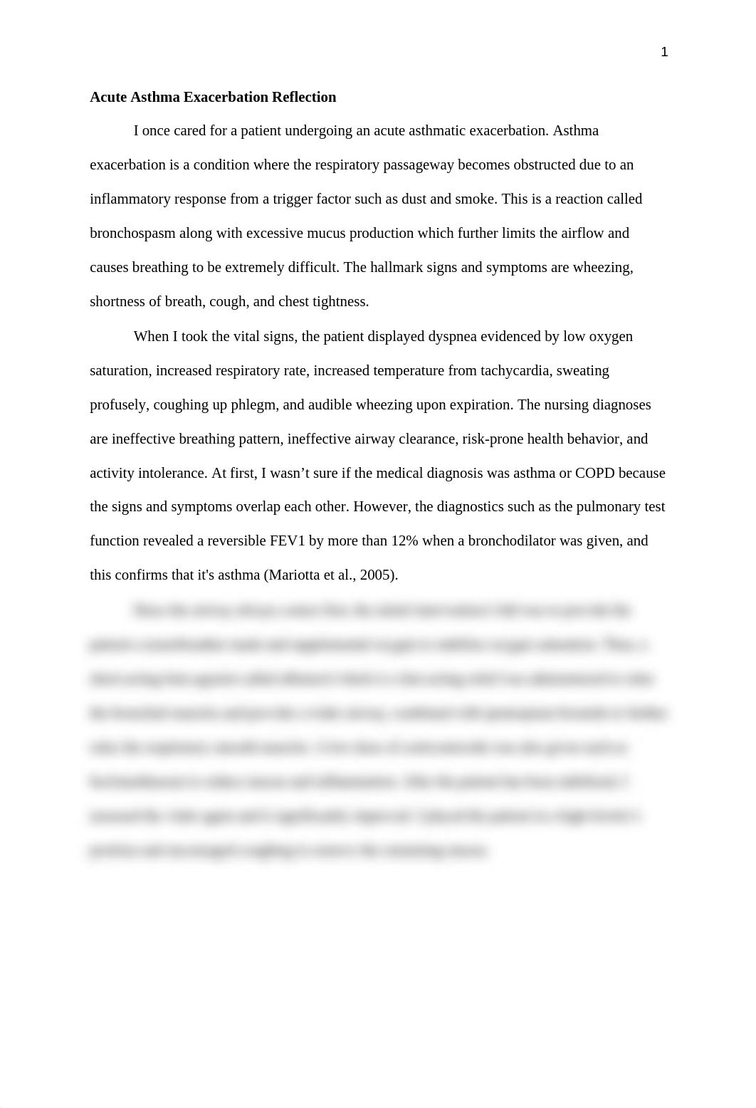 Reflective Essay - Acute Asthma.docx_dx737ohrirx_page1