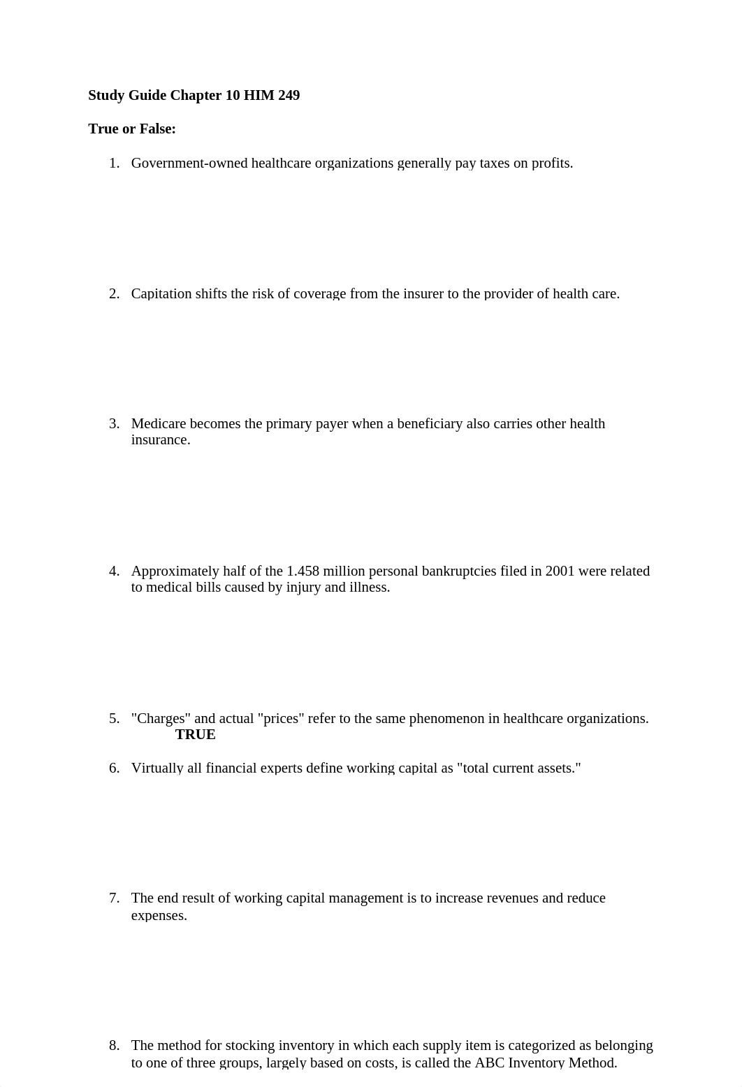 Study Guide Chapter 10 HIM 249.docx_dx7bwhs22vf_page1